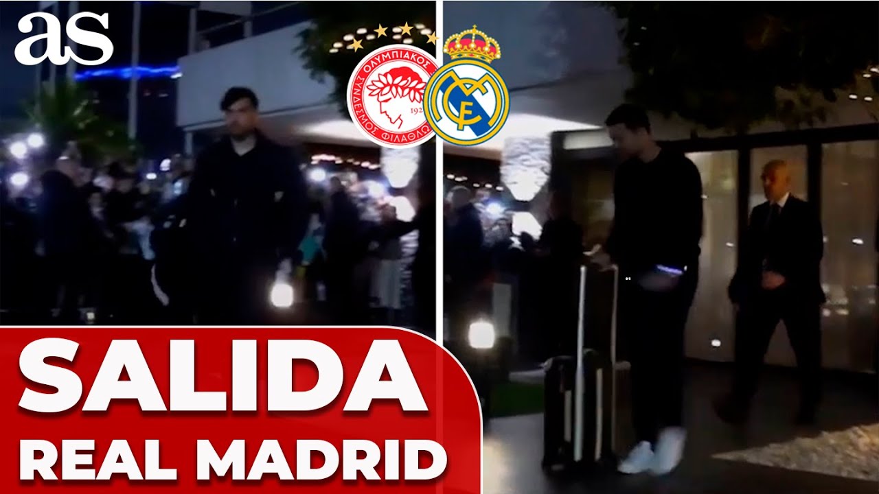 SALIDA del REAL MADRID al ESTADIO del OLYMPIACOS para su partido CHAMPIONS: Atención a XABI