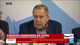 REPLAY - Conférence de presse de Sergueï Lavrov après les frappes en Syrie
