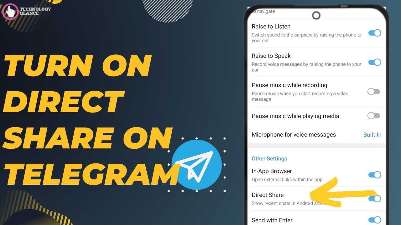 How To Turn On Direct Share On Telegram?|Technologyglance - YouTube