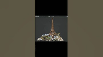3d mockup of Eiffel Tower in Blender software #eiffeltower #3dmodel #paris #france #mockup
