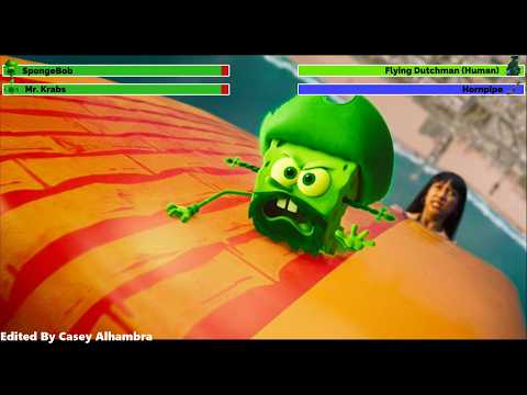 The SpongeBob Movie: Search for SquarePants (2025) Final Battle with healthbars