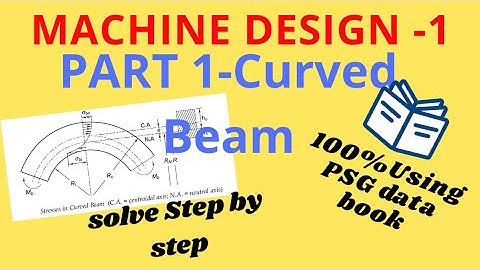 PART 1- Curved Beams | Machine Design-1|#curvedbeam/100%Use PSG data book #MD-1 #HINDI #curvedbeams