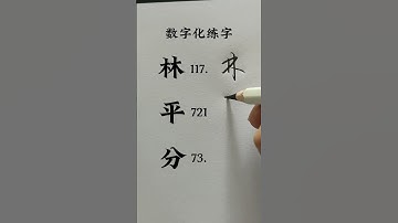 How to write Chinese Characters  林 平 分 #chinesecharacterwriting #chineselanguage #learnchinese
