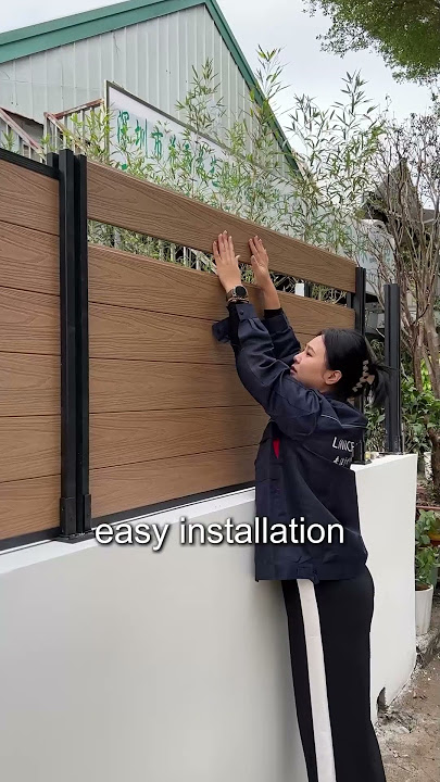 WPC Fence That Installs in 1 Day? Yes Please! 💥 #wpc #frontyard #diy #wallpanel #fence