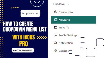 How to Create Dropdown menu list in just 6 Minutes ||codingWithRohani