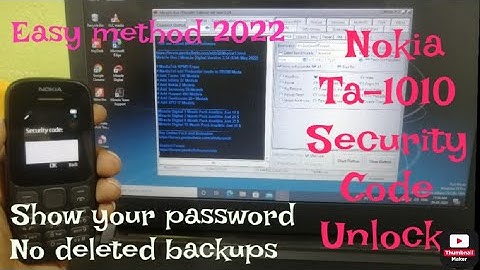 Nokia Ta-1010 / 105 security code unlock