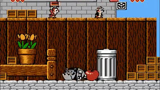 Chip 'n Dale Rescue Rangers NES (2 players, all levels) - Real-Time Playthrough