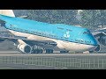 747 Landing Gear Failure Emergency Landing - X-Plane 11