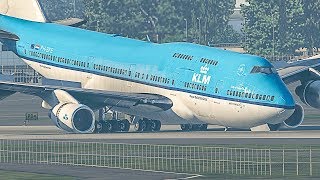 747 Landing Gear Failure Emergency Landing - X-Plane 11