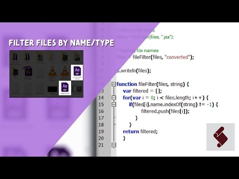ExtendScript Tutorial: Filter
