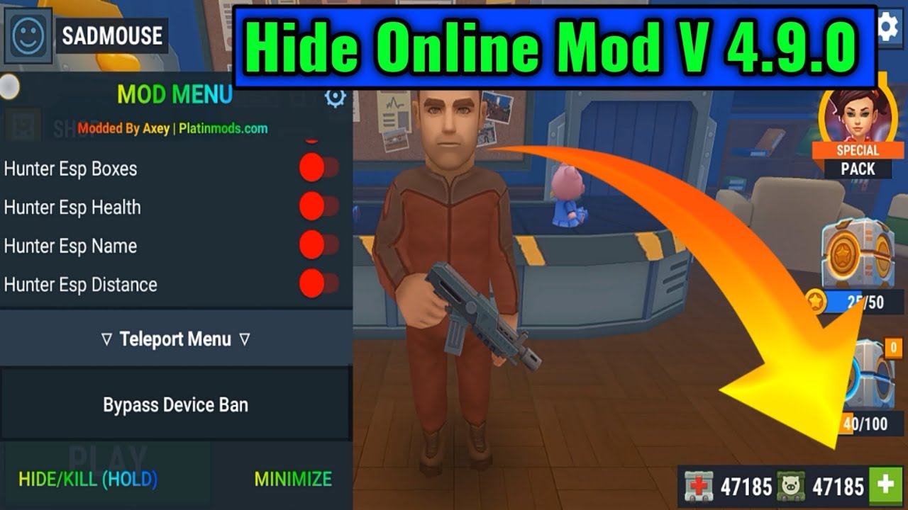 Hide online hack mod menu 😜🔥  Hide online tudo desbloqueado ✓ - Hide  online 3.3.0 