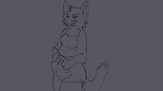 Fox girl belly slosh animation (vore)