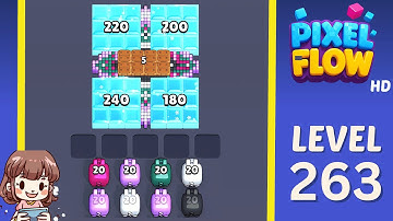 Pixel Flow Level 263 Solution Walkthrough