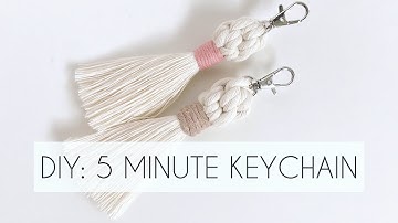 DIY: KEYCHAIN | MACRAME KEYCHAIN | EASY 5 MINUTE KEYCHAIN |(step by step)