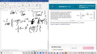 Probability and Statistics Lesson 35:  Expected Value (Mean) with Exponential Density Function