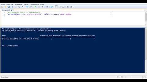 Analizar información sobre el procesador con PowerShell