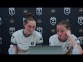 Press Conference: Sally Menti and Maddie Mercado on Loss to Courage