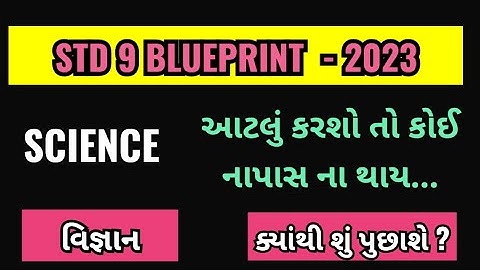 Std 9 Annual Exam Blueprint | Std 9 Science varshik pariksha blueprint | Dhoran 9 vigyan blueprint