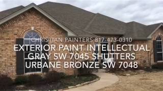 Exterior Paint Intellectual Gray Sw 7045 Shutters Urbane Bronze Sw 7048 -  Youtube