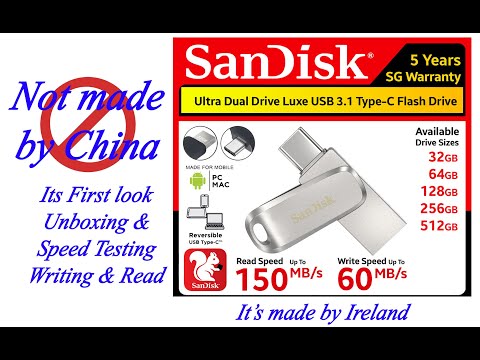 SanDisk Ultra Dual Drive Luxe Type C Flash Drive Pen Drive metal OTG