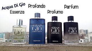Acqua di Gio Fragrance Line Review | Acqua di Gio Profumo | Parfum | Profondo | Essenza