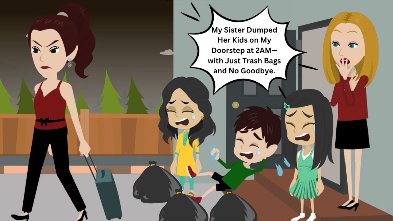 My Sister Dumped Her Kids on My Doorstep at 2AM—with Just Trash Bags and No Goodbye.