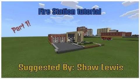 Minecraft Fire Station Part 1 tutorial