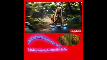 Capybara giải cứu Gấu Mèo |(Video do tôi thực hiện từ Gemini AI và Kling AI)#shorts #music