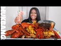 6 GIANT LOBSTERS + SEAFOOD BOIL MUKBANG | STORY TIME