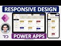 How to build Responsive Power Apps | Responsive Layouts, Tabs, Galleries & Forms