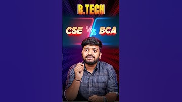 BTech CSE Vs BCA: Which One is Best For You in 2025? | BTech Vs BCA | Intellipaat #Shorts