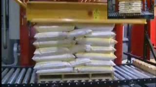 Fruittek Automatic Heavy  Bag Palletizer for 25lb to 100lb bags Profile