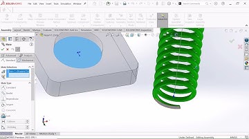 Solidworks tutorial for beginners |  spring animation in solidworks |  Assembly using solidworks