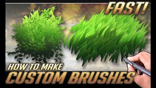 Paint Grass in ONE brush stroke! -Custom foliage brush tutorial