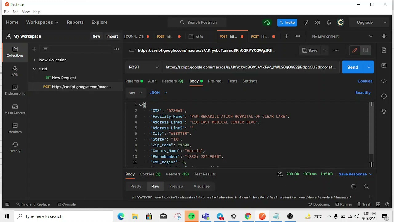make api using google sheet post method and push data in google sheet