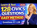 Learn &amp; Test 128 Civics Questions 2026 for US Citizenship Interview (Questions 97–128, Easy Method)