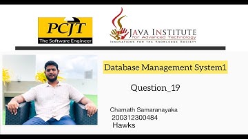 Data Base Task 19 |Use Query Statement to Enter, Modify, Delete, Search data|Chamath Samaranayaka