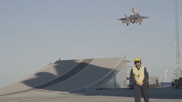 FIRST EVER F-35B Lightning II ROLL-ON Landing on HMS Prince of Wales