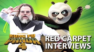 Jack Black Does His Best Warrior Stance - Kung Fu Panda 4 Red Carpet Interviews