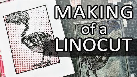 Crossbill: Reduction Linocut Step by Step