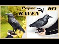 How to make paper raven    halloween crafts  cardboard toilet paper roll crafts