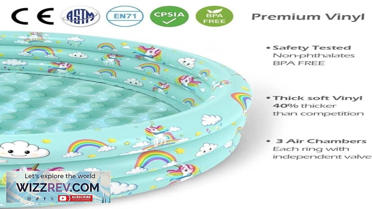 Inflatable Baby Kiddie Pool Kids Paddling Pool Toddler Baby Swimming Review