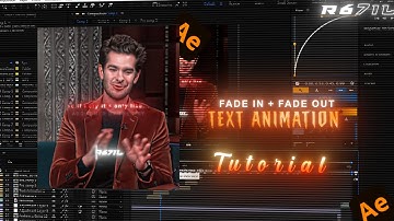 Fade in + Fade out Text Animation | After effects tutorial