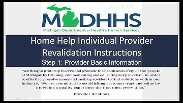 Home Help Individual Provider Revalidation Instructions Step 1