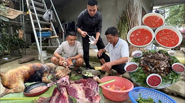 Siêu Phẩm Tiết Canh Chó Úp Bát, Chó Bắt Gà Lên Món Đầy Mâm | Nguyên TM