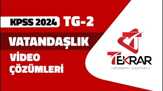 KPSS-TG 2 Vatandaşlık Soru Çözümü