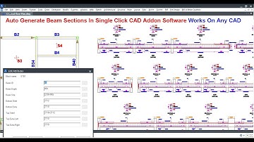Beam Sections in Single Click in CAD