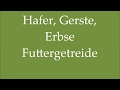 (15) Hafer Gerste Erbse Futtergetreide