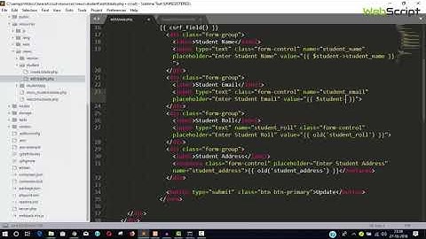 LARAVEL 5.7 2018 | Mini Project | Update Record | Part 11
