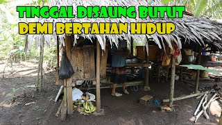 Tinggal Di Saung Seadanya. Kang Sarip Banting Tulang Untuk Bertahan Hidup.